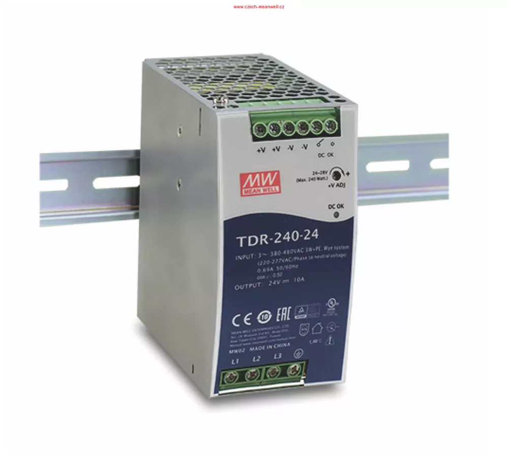 Mean Well TDR-240-48 Zdroj na DIN 240W 48V 3f
