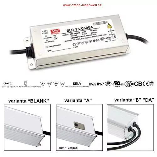 Mean Well ELG-75-C350-3Y Proudový zdroj pro LED 75