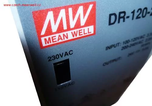 Mean Well DR-120-24 Zdroj na DIN 120W 24V