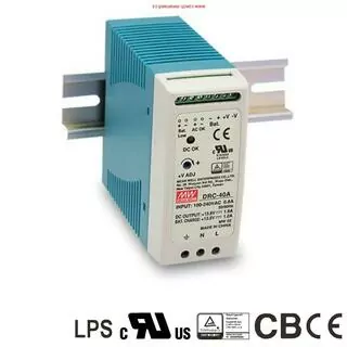 Mean Well DRC-40B Zdroj na DIN s funkcí nabíječky