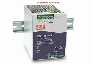 Mean Well WDR-480-24 Zdroj na DIN 480W 24V 1+2f