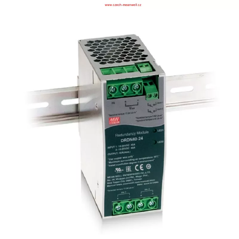 Mean Well DRDN40-48 Redundantní modul 48V na DIN lištu