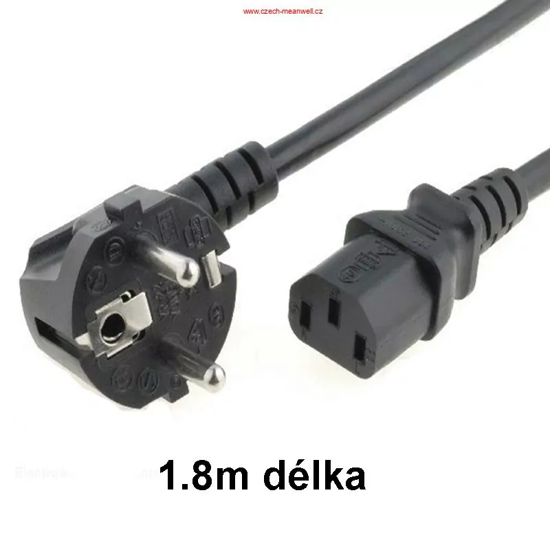 Napájecí kabel 1.8m černý řadu GS, GST