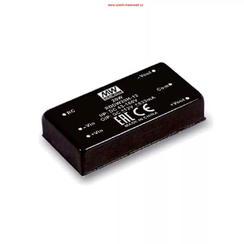 Mean Well RDDW20H-15 Měnič DC/DC 20W 15V