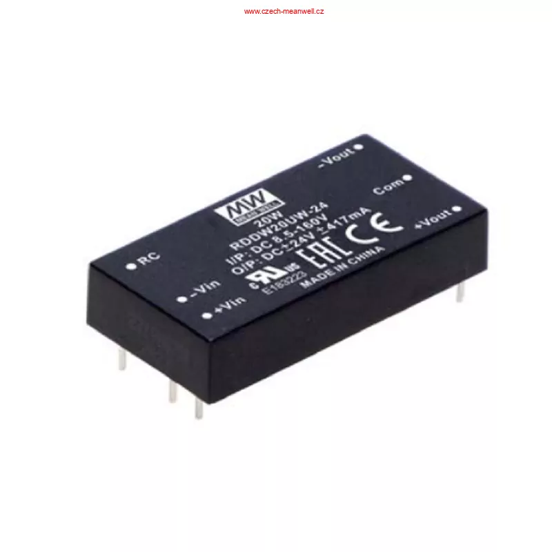 Mean Well RDDW20UW-12 Měnič DC/DC 20W 12V