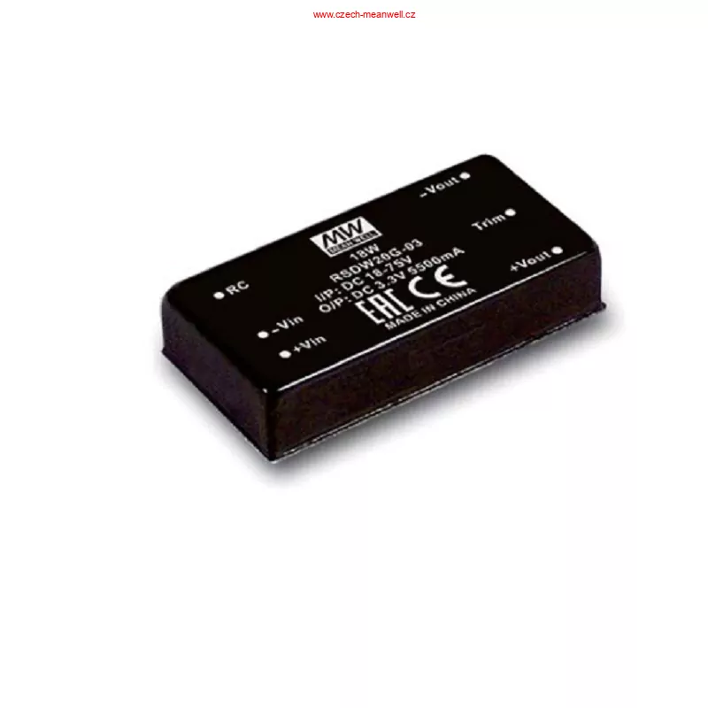 Mean Well RSDW20F-03 Měnič DC/DC 20W 3,3V