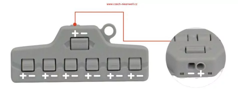 1IN6OUTCC Konektor proudový IN42V 3A 0.75mm2