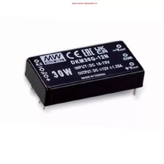 Mean Well DKM30F-15N Měnič DC/DC 30W 15V