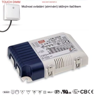 Mean Well LCM-25DA 6ti úrovňový zdroj s DALI 25W