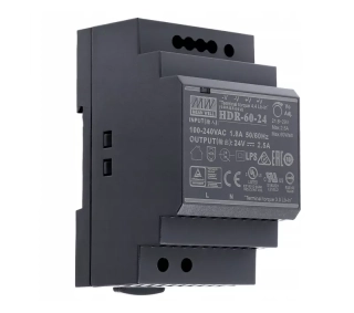 Mean Well HDR-60-12 Zdroj na DIN 54W 12V