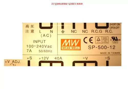 Mean Well SP-500-12 Spínaný zdroj uzavřený 500W 12